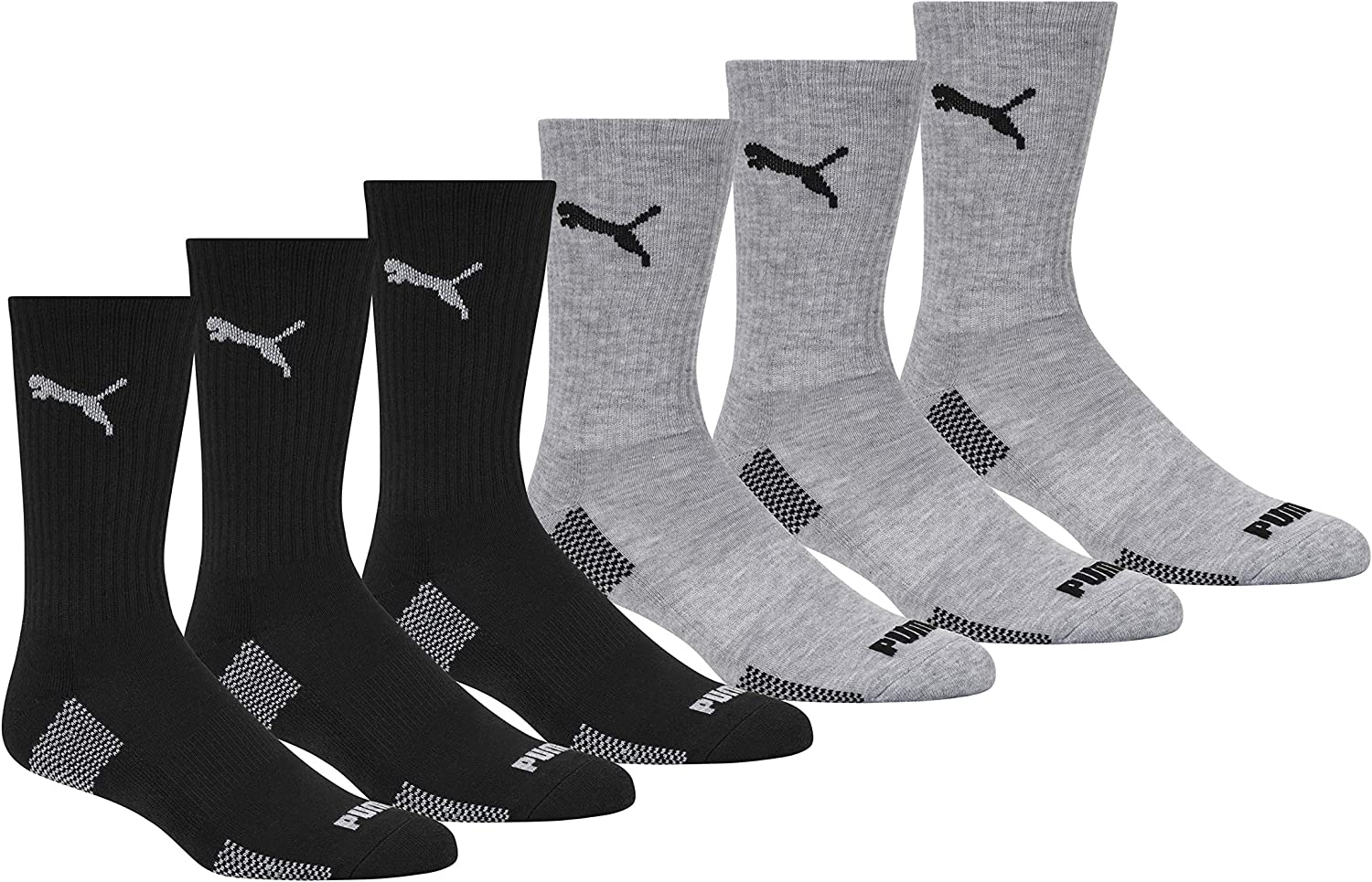 PUMA mens 6 Pack Crew Socks - Image 8
